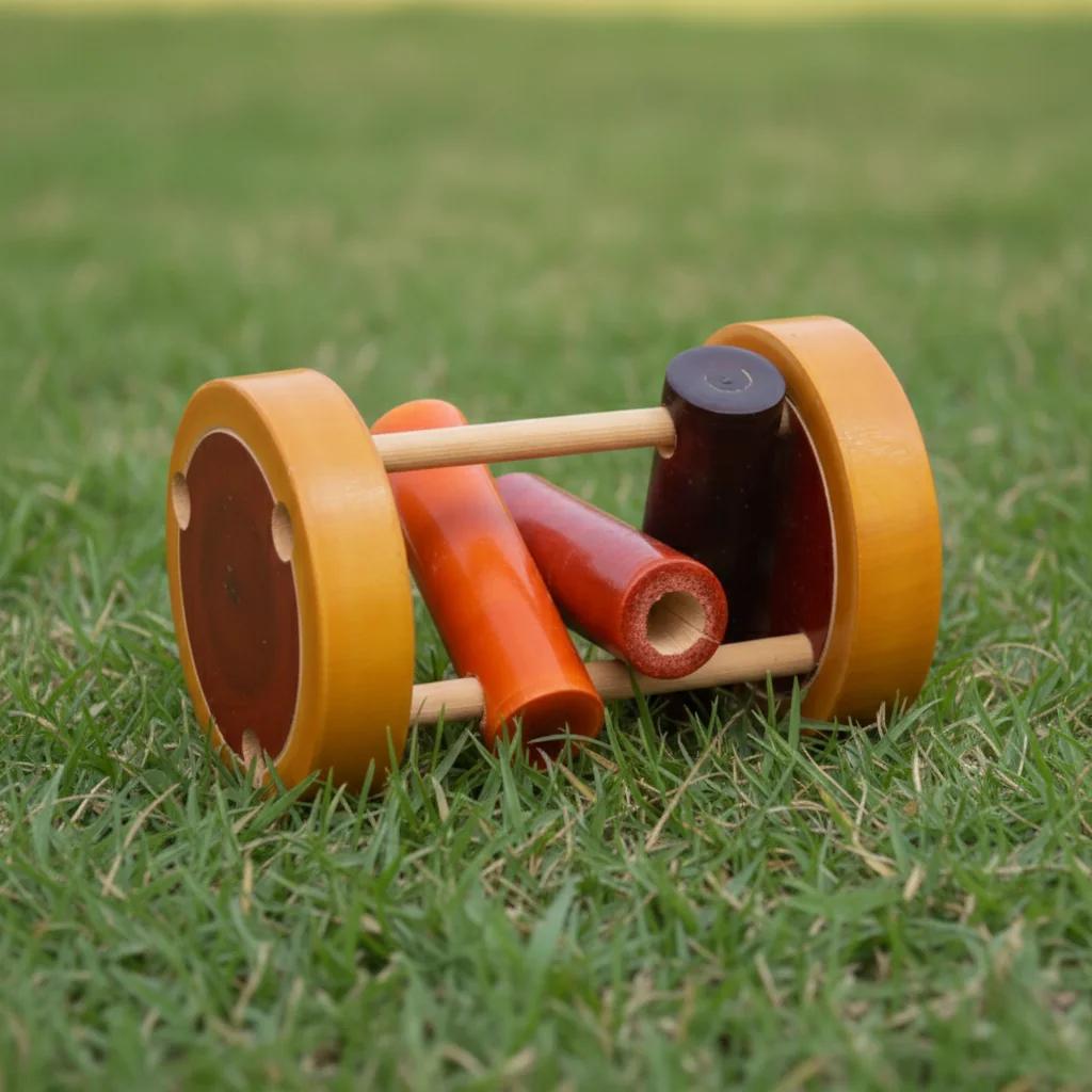 VPH Gift Store Kondapalli Wooden Baby Rattle Rolling Toy for Kids