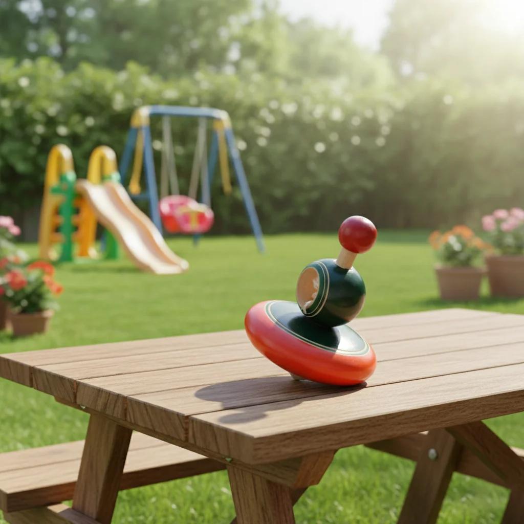 VPH Gift Store Kondapalli Wooden Finger Spinning Tops Educational Toy for Kids