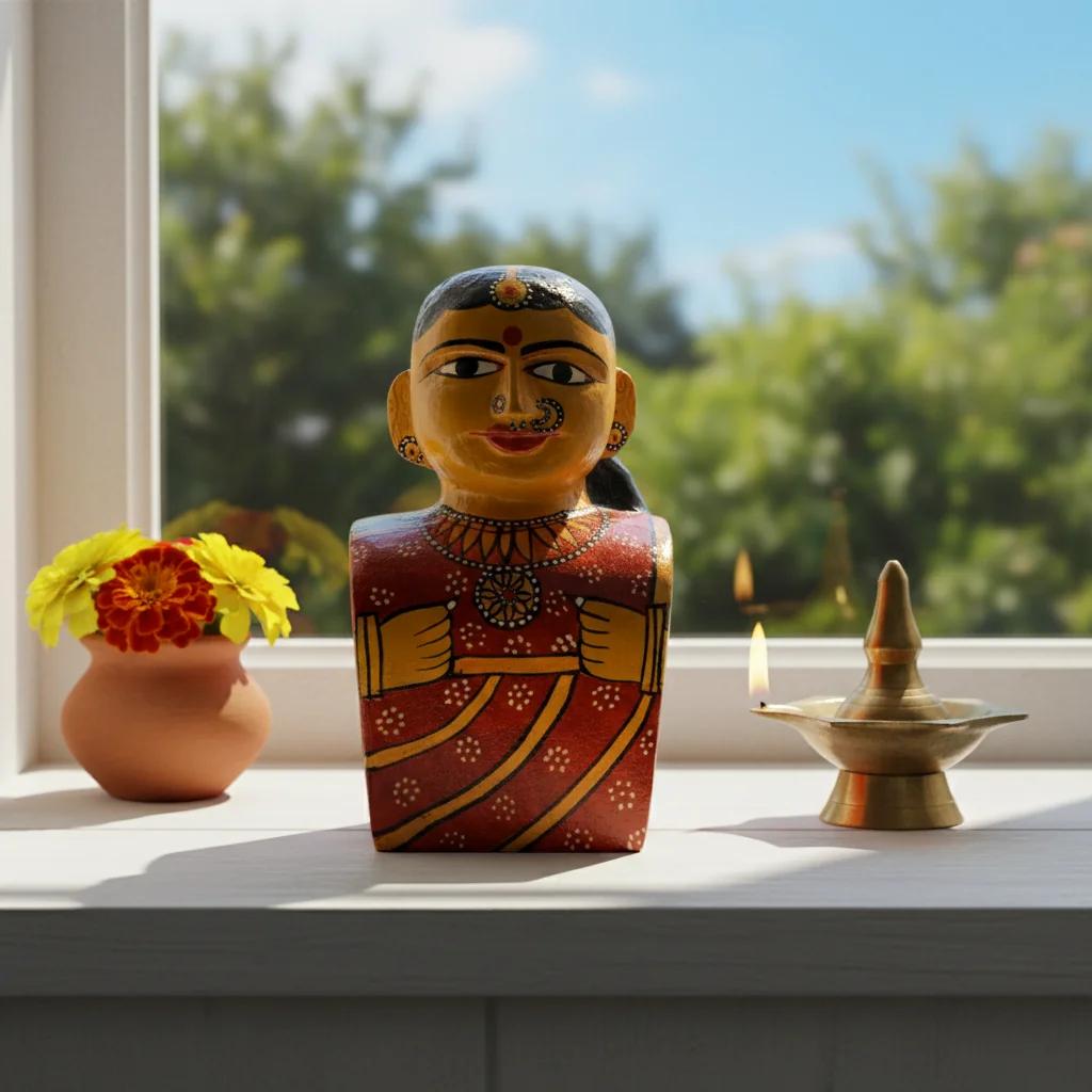 MH Decors Wooden Raja Rani Koyya Bommalu Kondapalli Handmade for Home Decoration