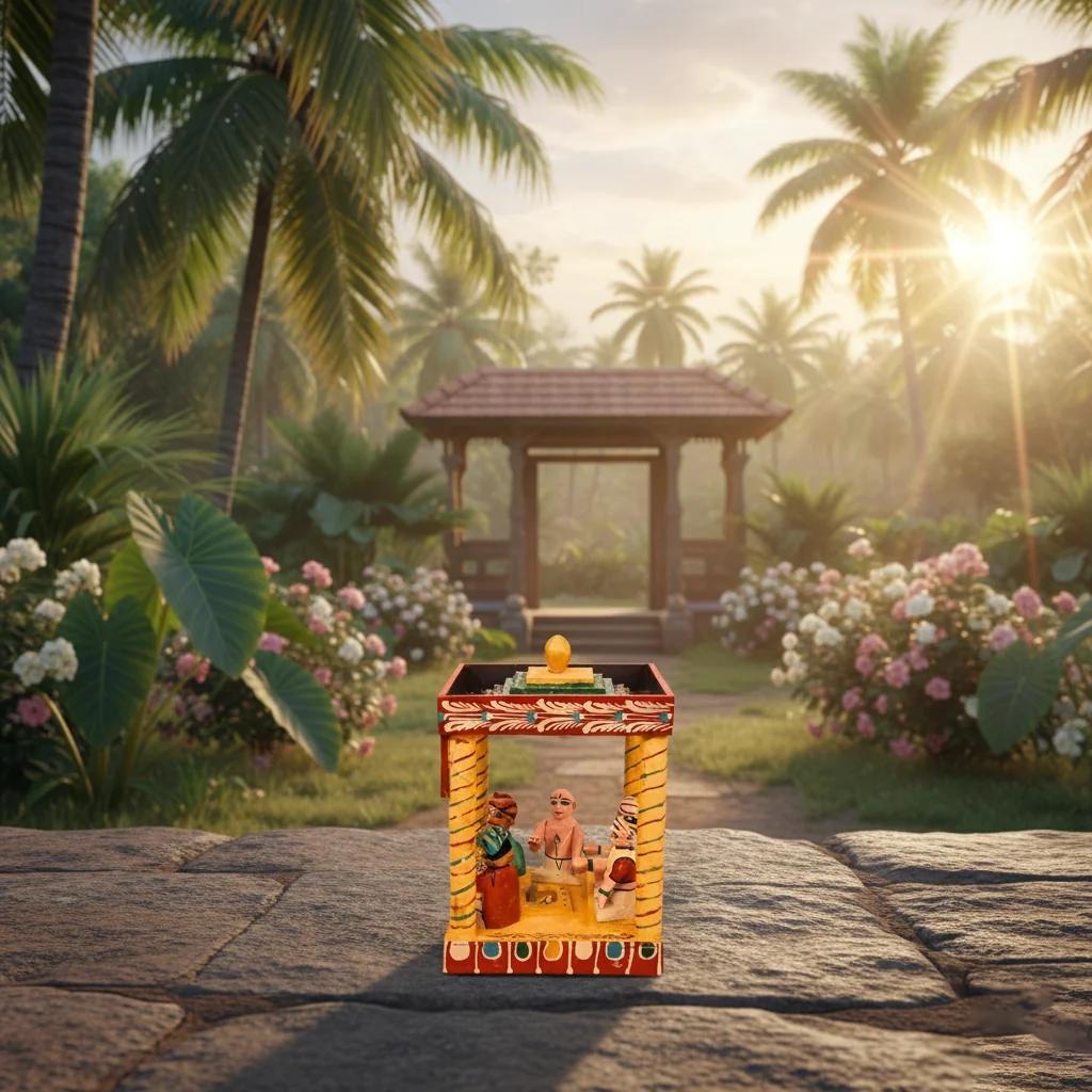 MH Decors Handmade Kondapalli Wooden Marriage Set Bride and Groom Figurines