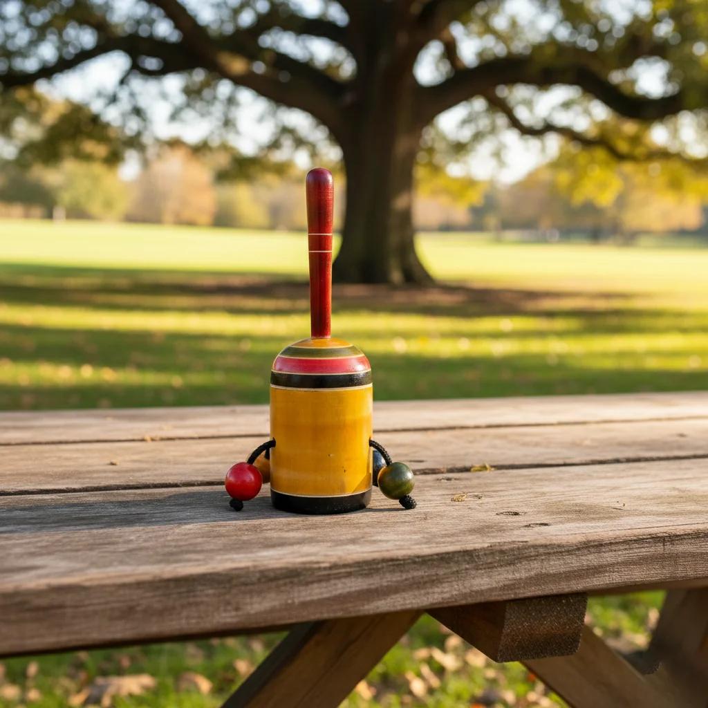 MH Decors Handcrafted Kondapalli Wooden Cup Rattle Toy for Kids and Home Display