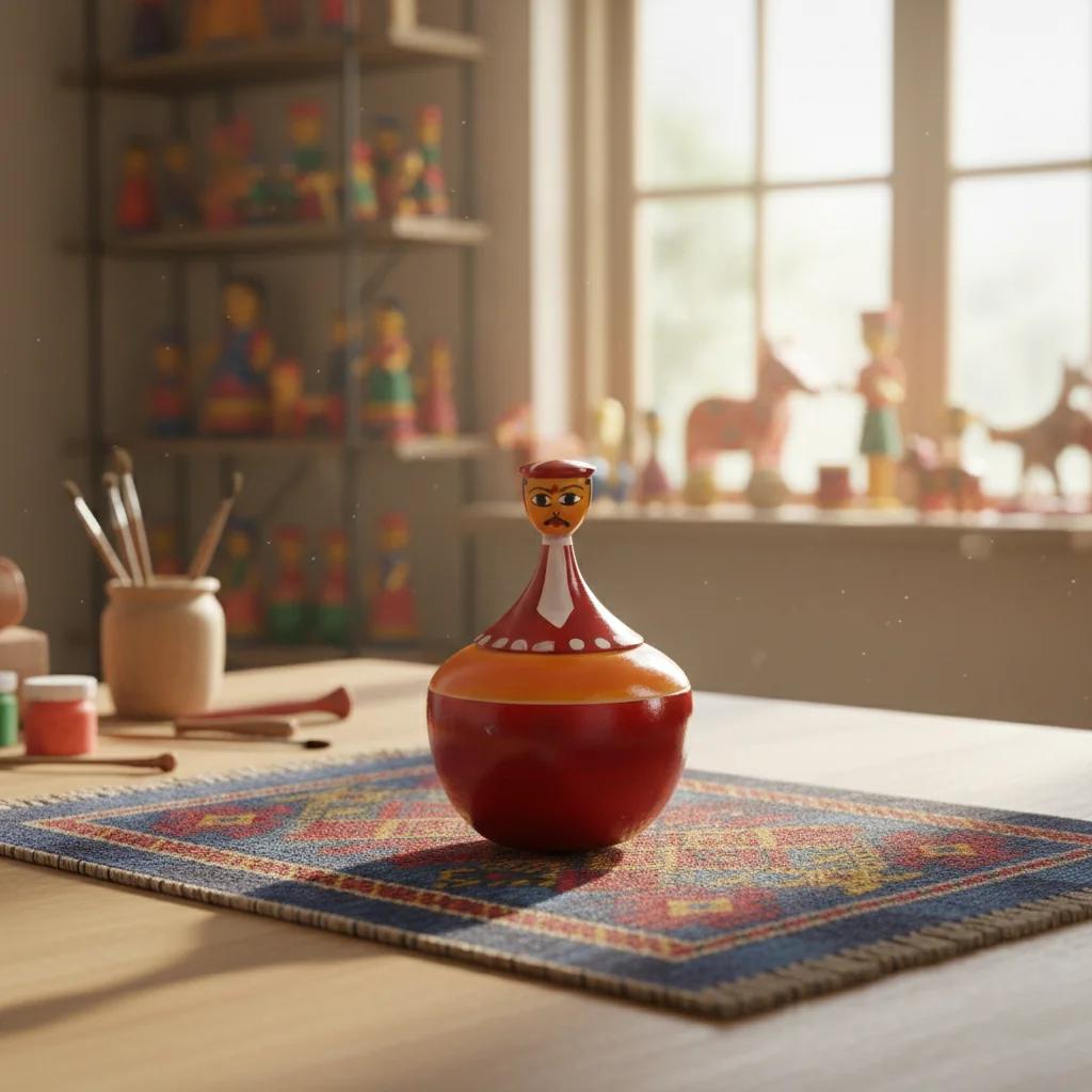 VPH Gift Store Kondapalli Wooden Handcrafted Nesting Doll Showpiece for Home Decor