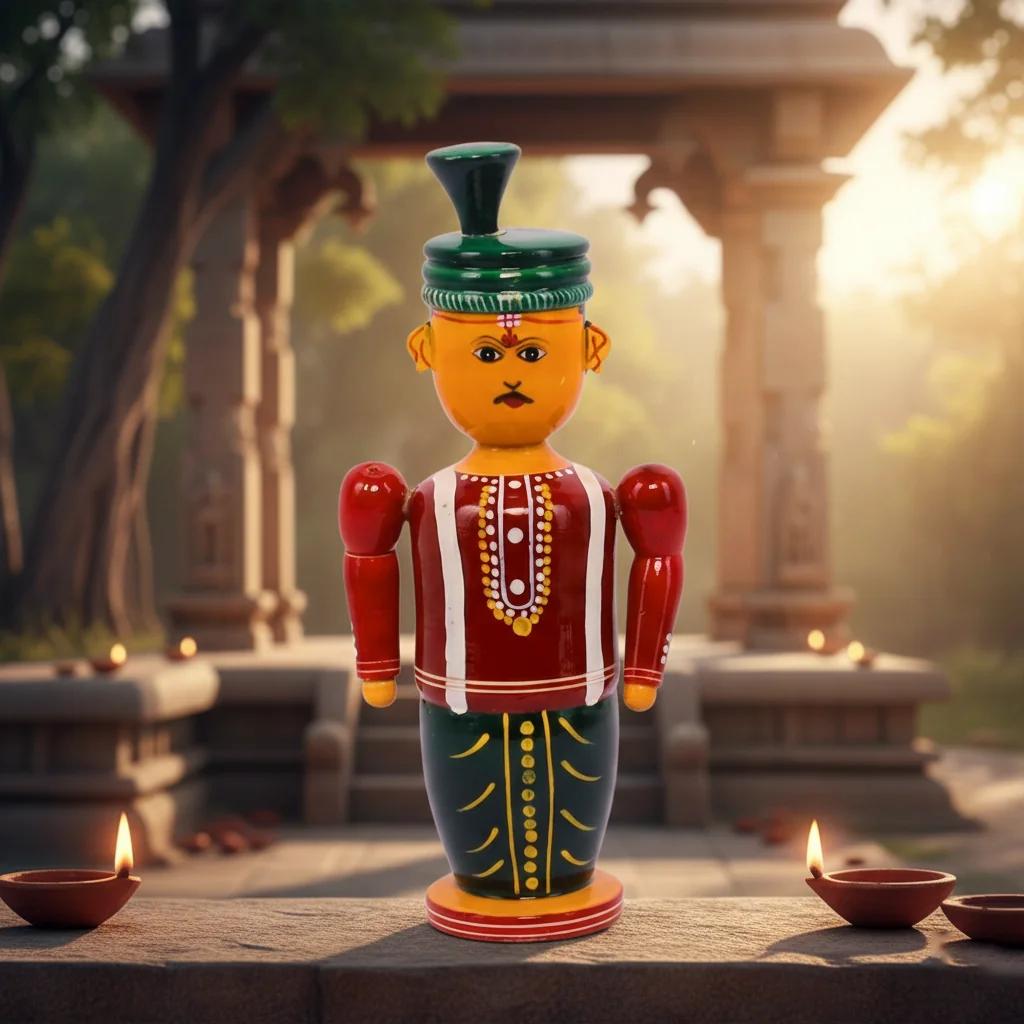 MH Decors Kondapalli Wooden Bride and Groom Decorative Figurines for Home Interiors