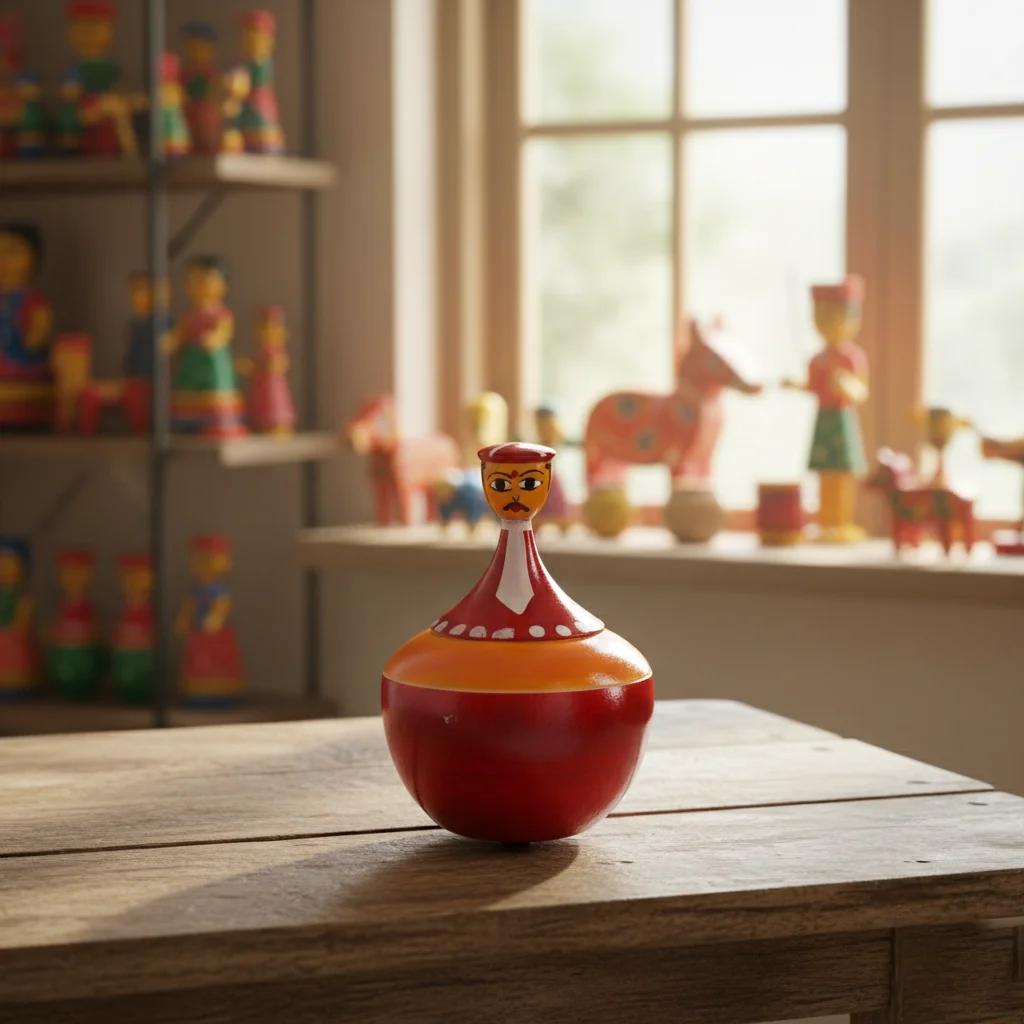 MH Decors Kondapalli Wooden Nesting Doll Hand Painted Decorative Figurine for Home