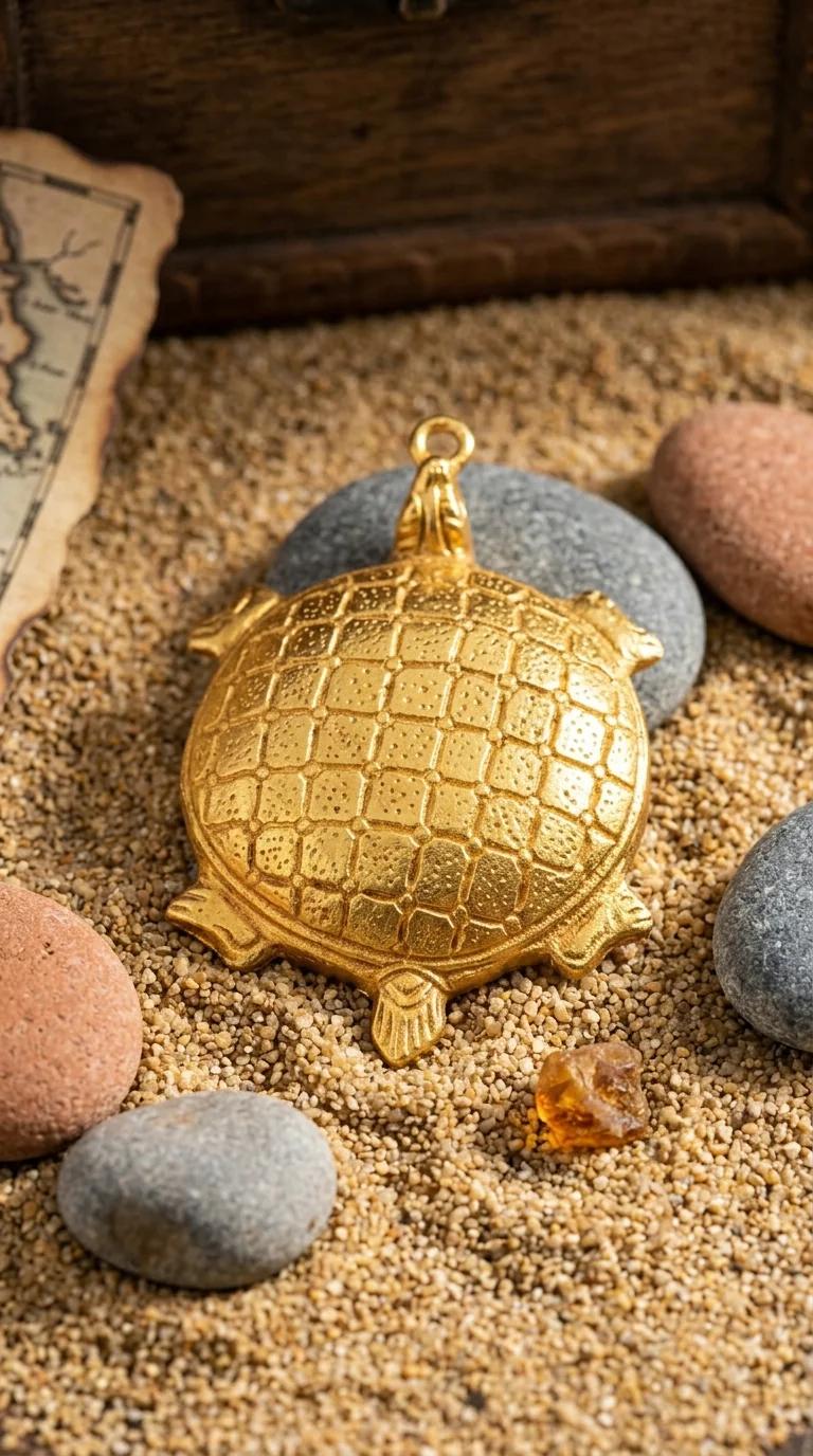 MH Decors Elegant Brass Tortoise Statue for Vastu Home Prosperity and Wellbeing