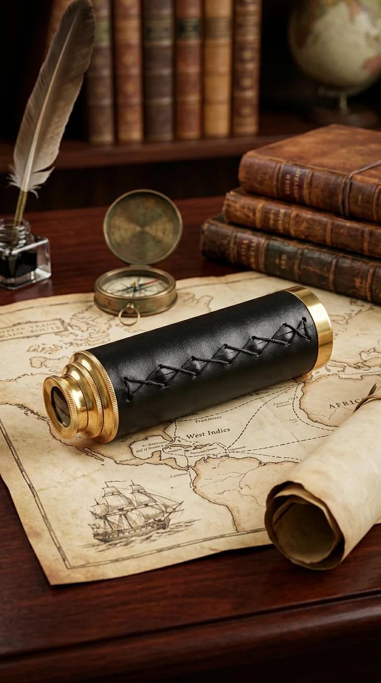 Value Gifts Brass Mini Telescope for Exploration, Navigation, and Home Decor