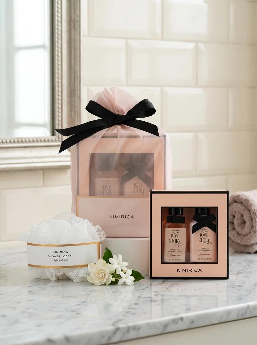 Kimirica Valentine’s Day Romantic Gift Set – Love Story Little Heart Bath & Body Care Gift Hamper