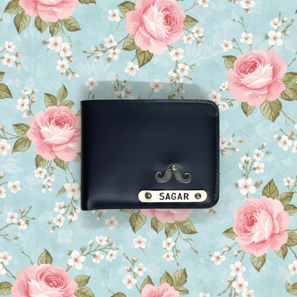 Personalized Leather Wallet for Men with Name Tag & Lucky Charm – Perfect Gift Choice