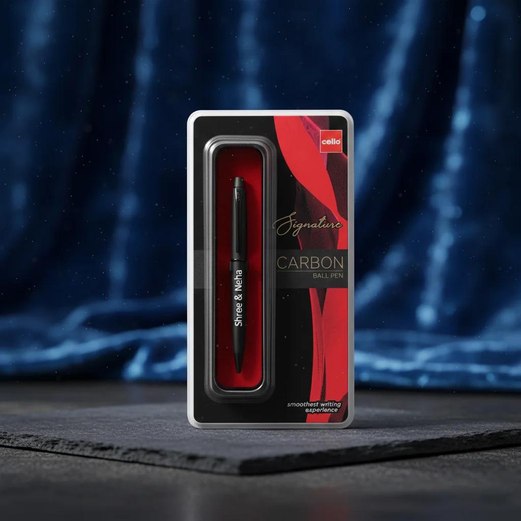 Cello Signature Carbon Metal Pen – Personalized Engraving with Superior Balance