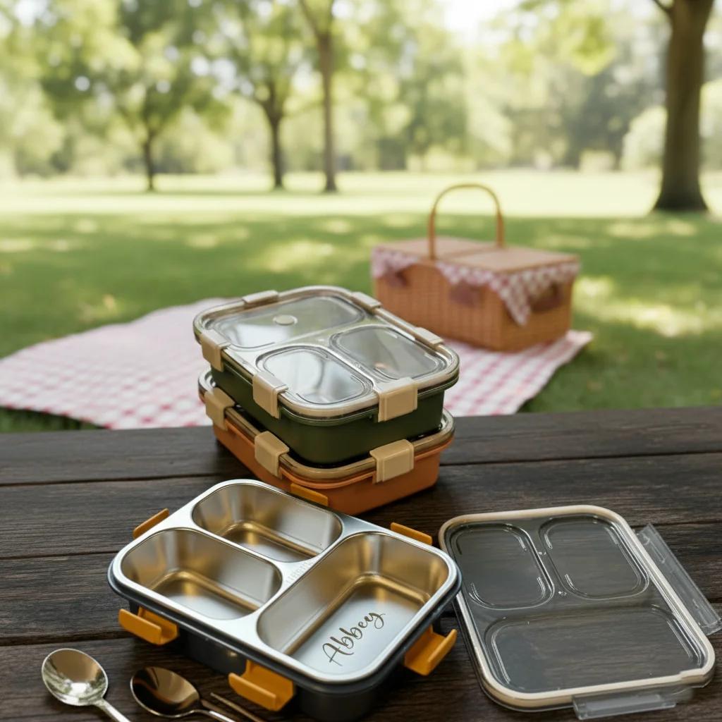 Personalized Kids Lunch Box – Custom Name with Cute Cartoon Design