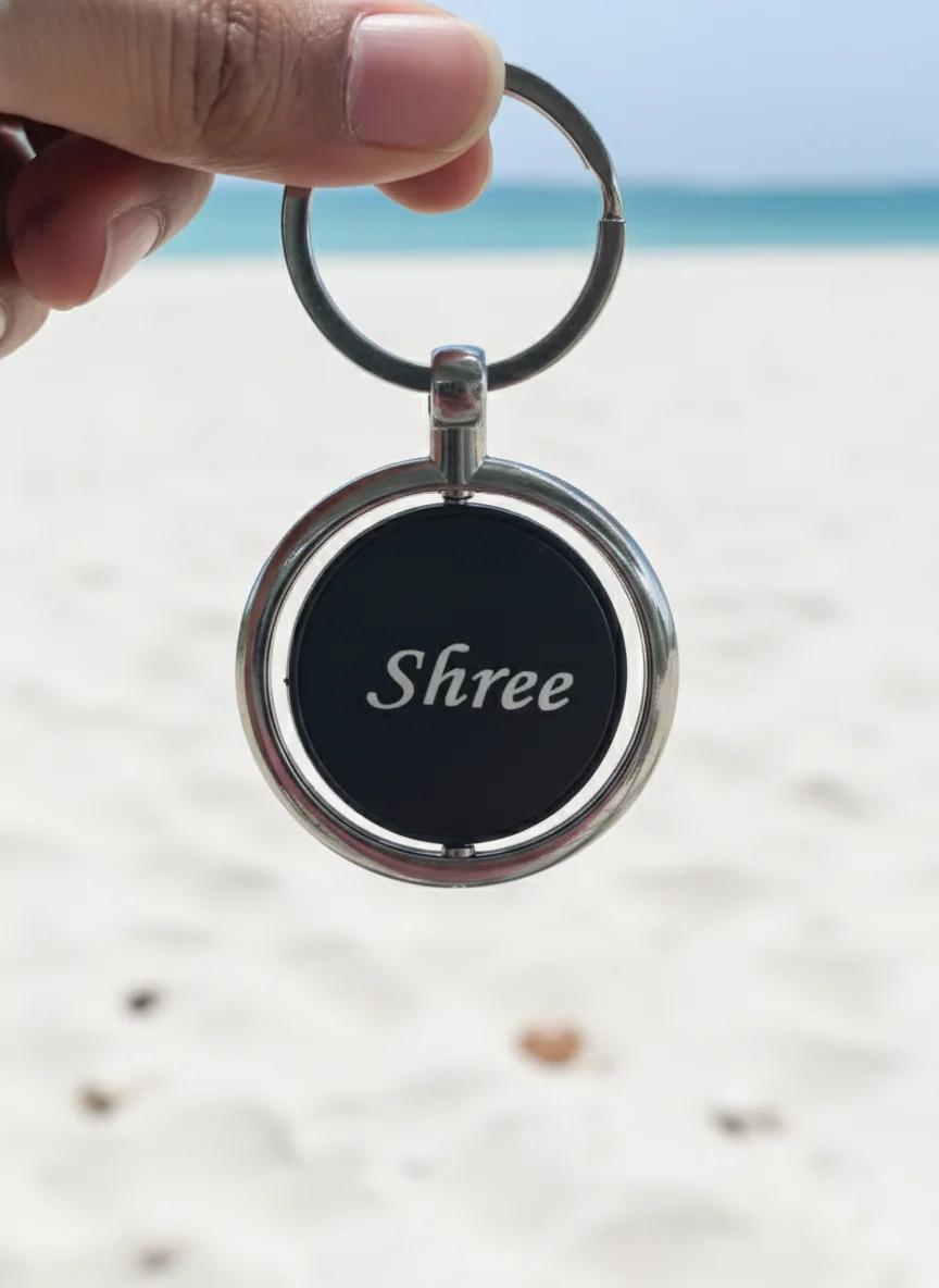 Zpics Double-Sided Metal Rotating Keychain