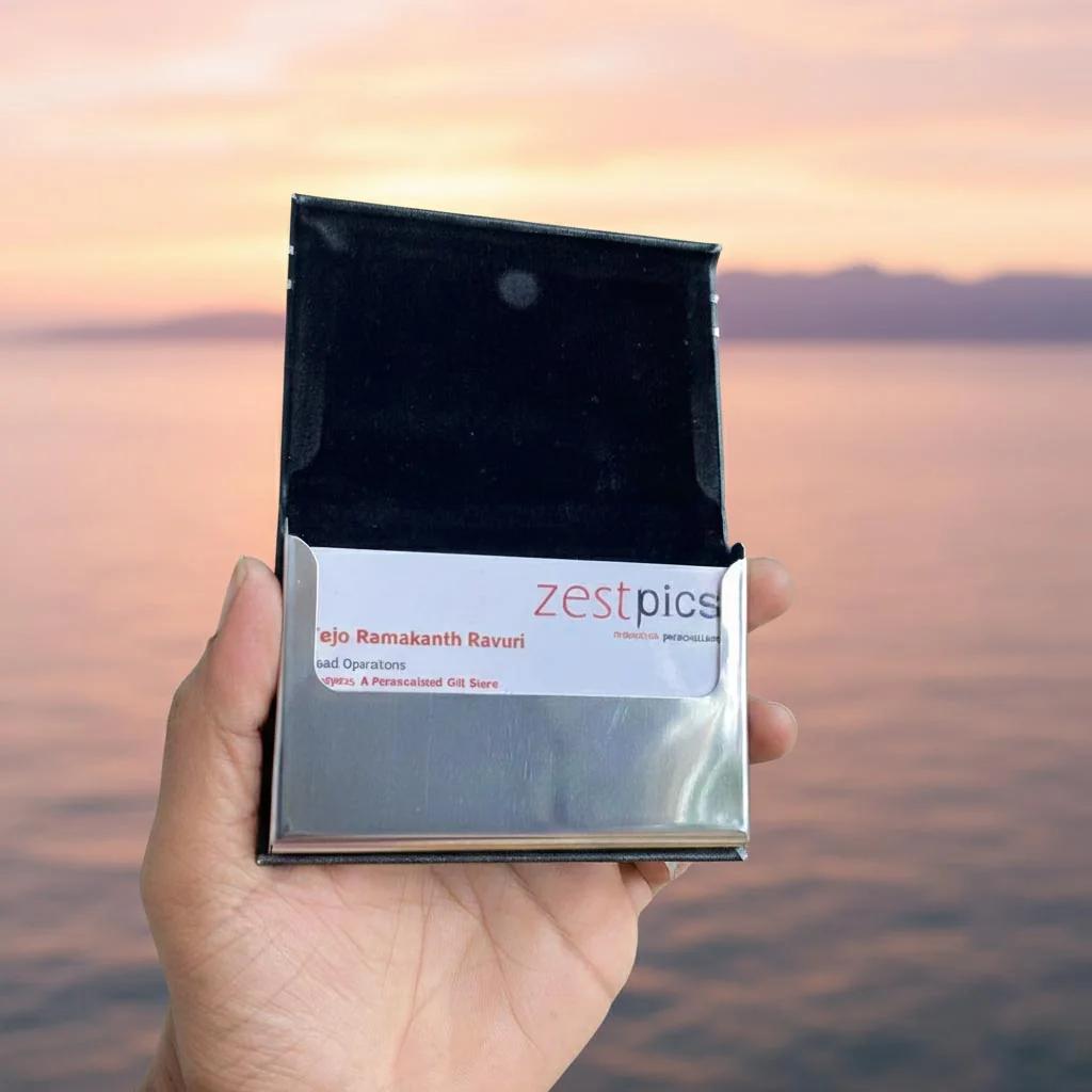 Zpics Personalized Business Card Holder