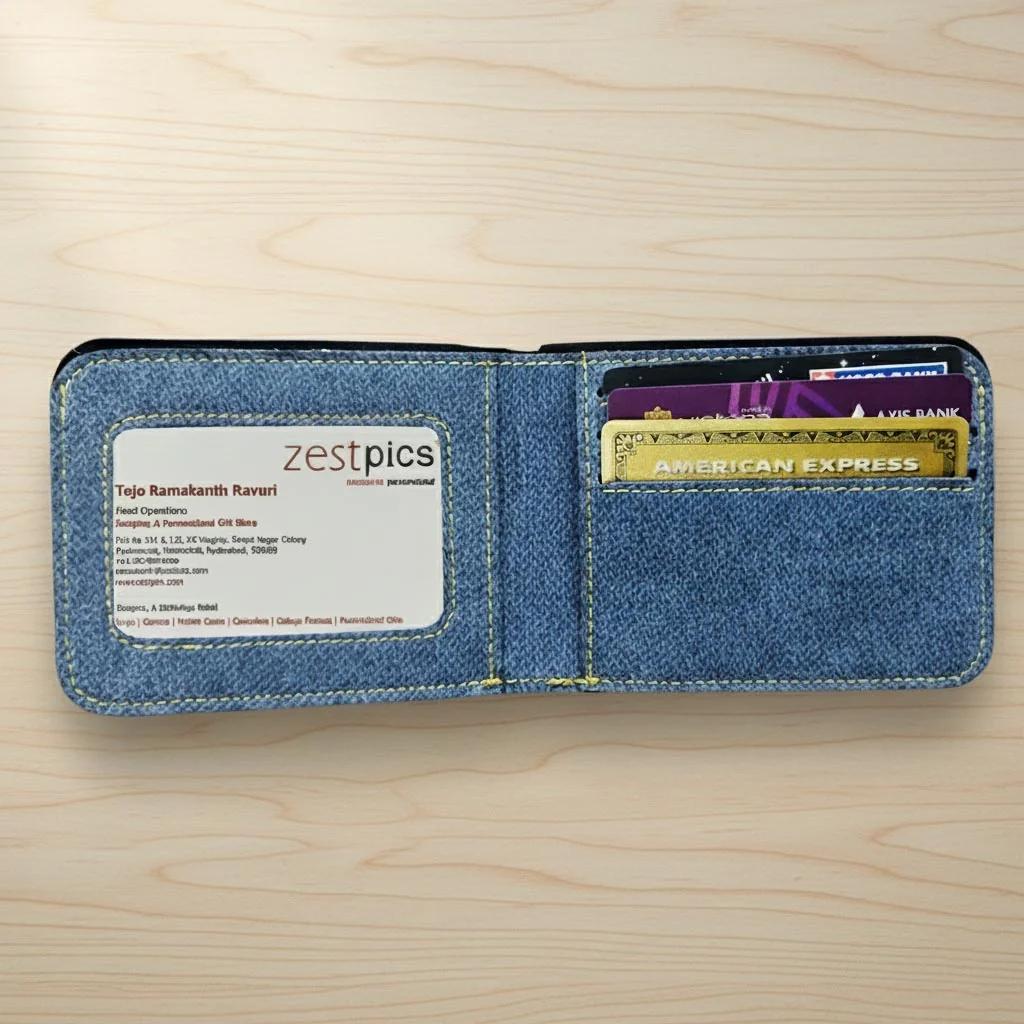 Zpics Men’s Wallet Purse - Jeans