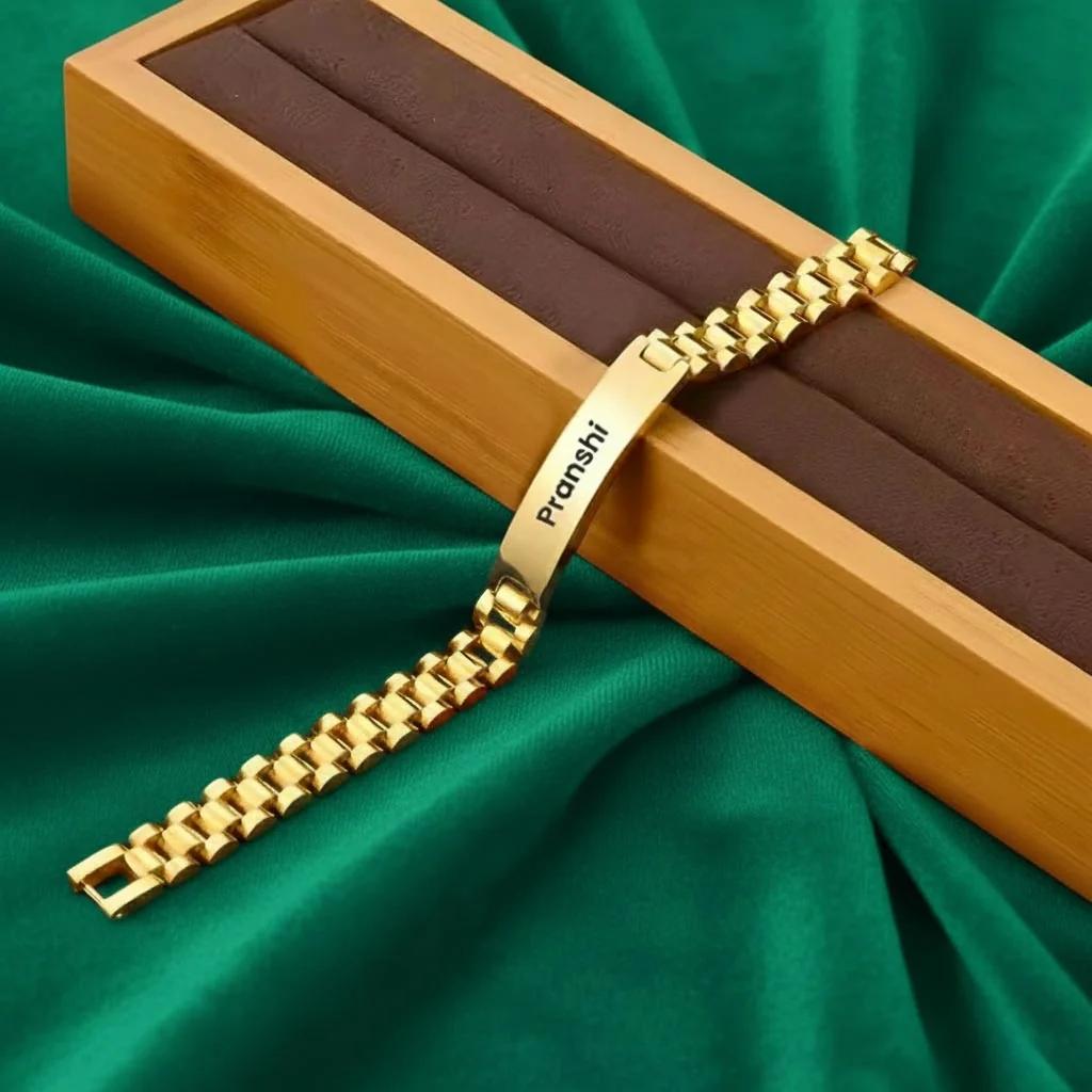 Zpics Stainless Steel Custom Engraved Bracelet for both Men & Women