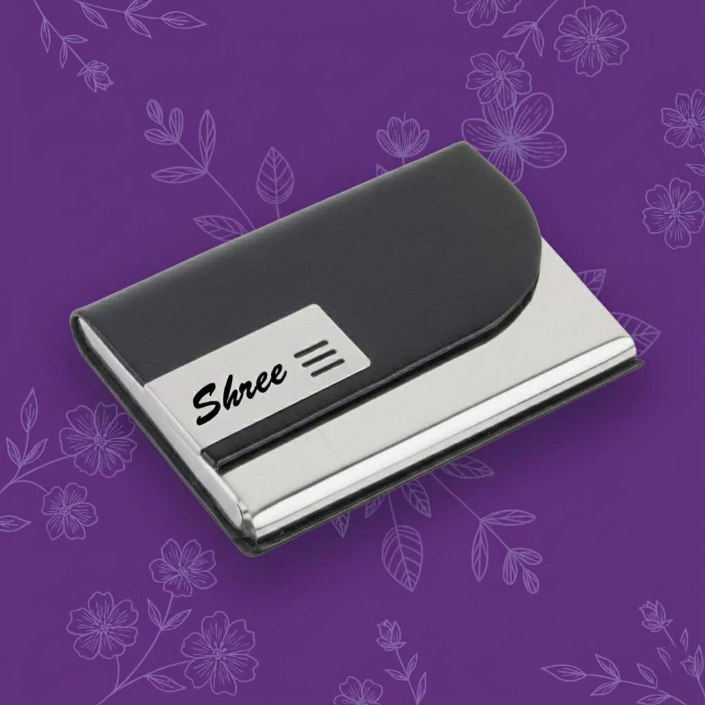 MH Decors Professional Men’s Business Card Holder – Custom Engraving