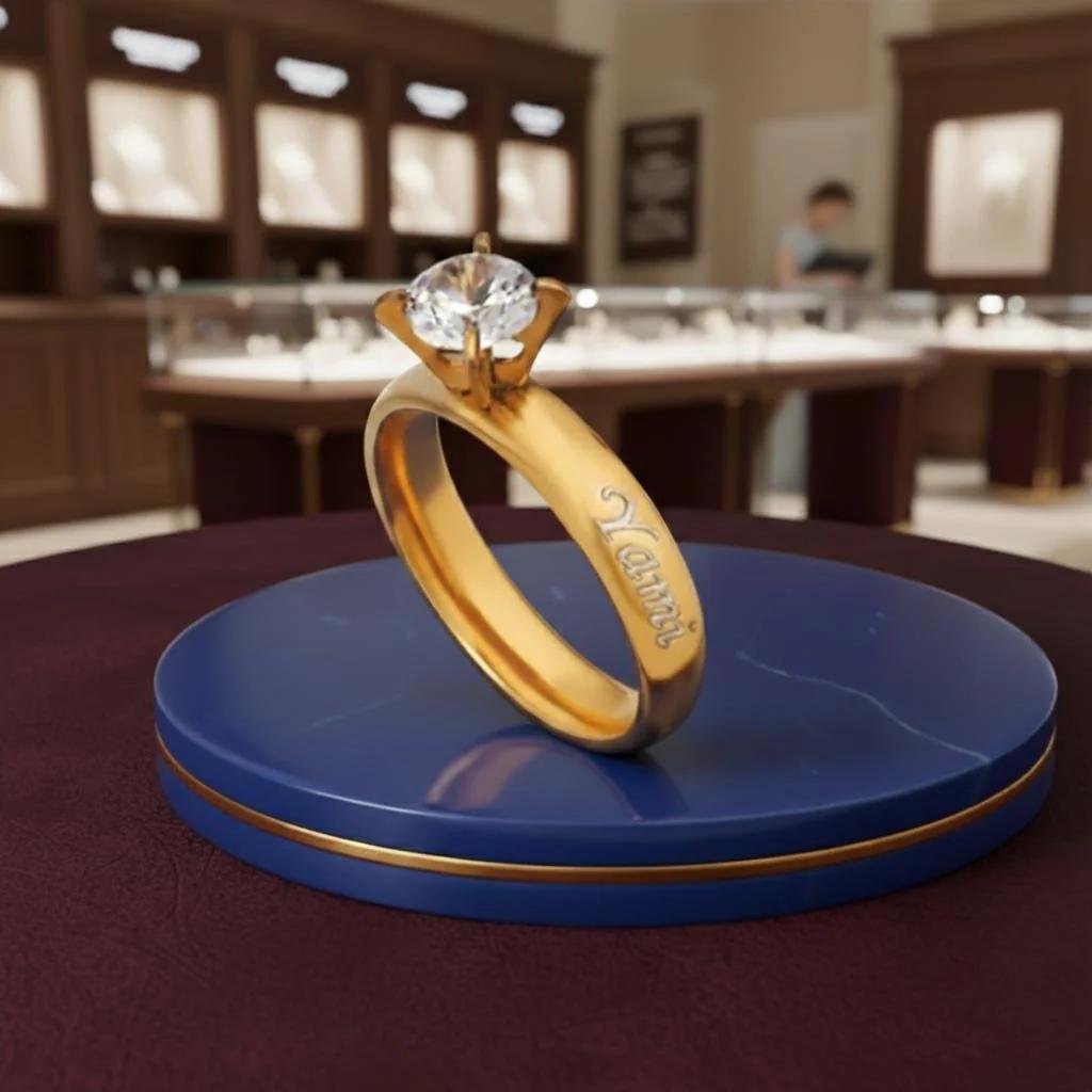 Zpics Custom Name Ring for women