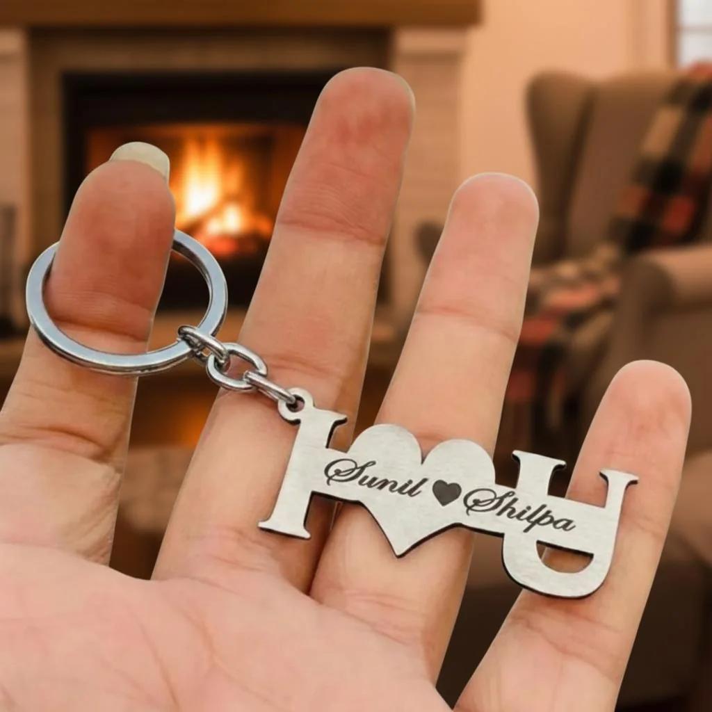 MH Decors Engraved I Love You Keychain – Perfect Valentine’s Surprise