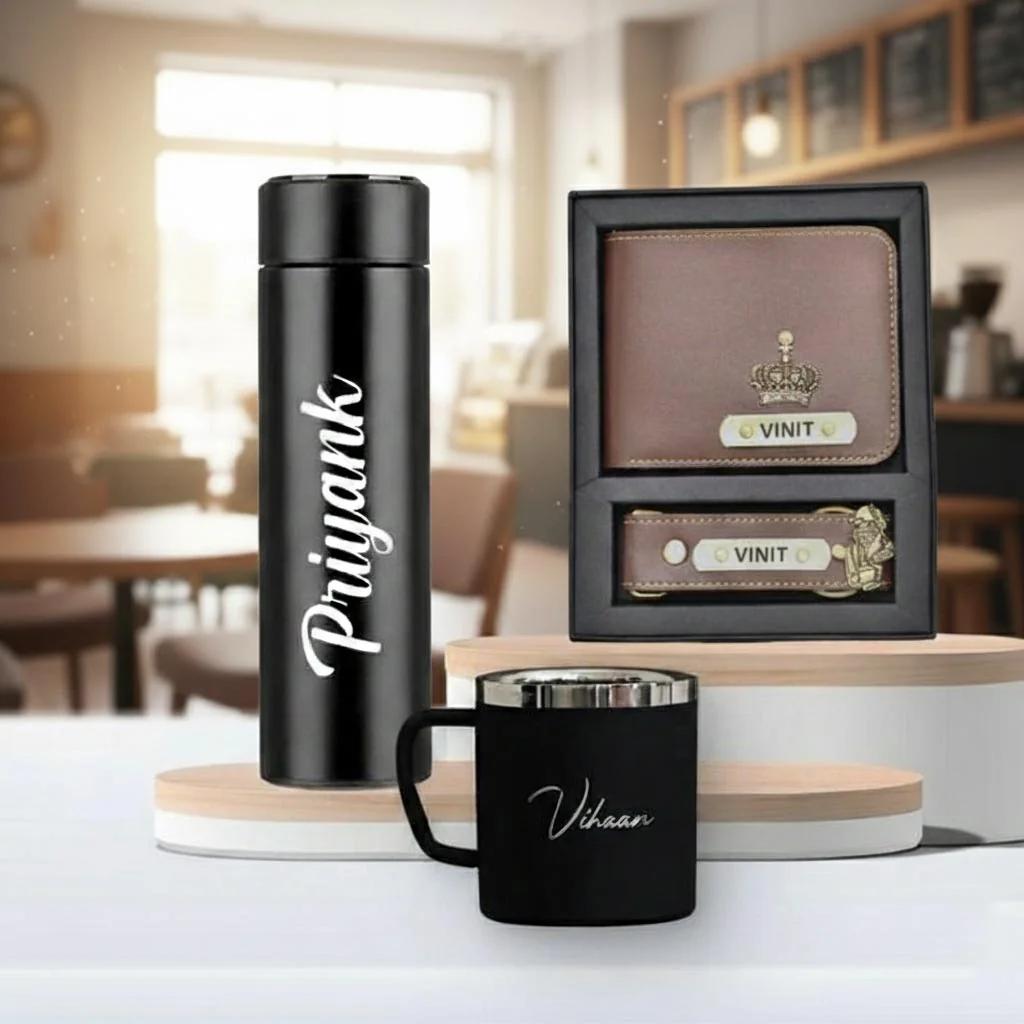 MH Decors Luxury Men’s Gift Hamper – Leather Wallet & Accessories Set