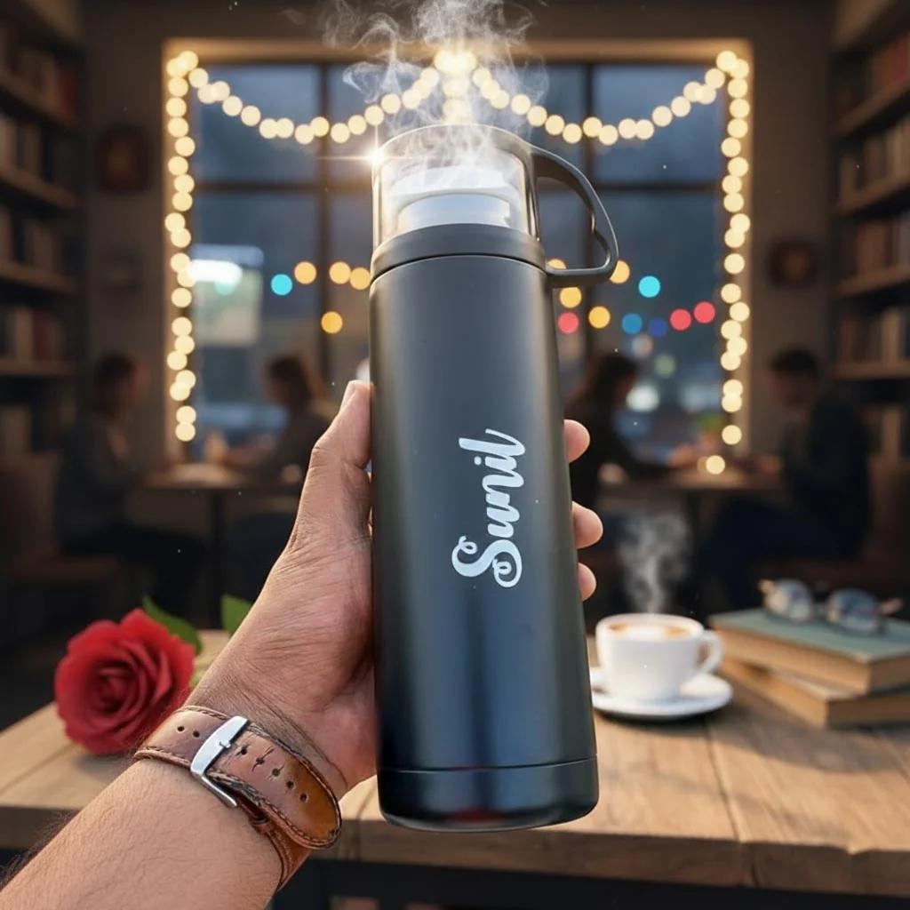 Custom Travel Water Bottle Personalized Gift for Him or Her