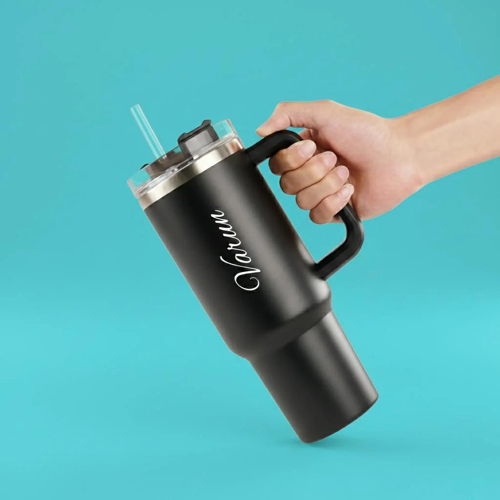 Custom Stanley Travel Mug 900ml 1200ml with Steel Straw Personalized Gift