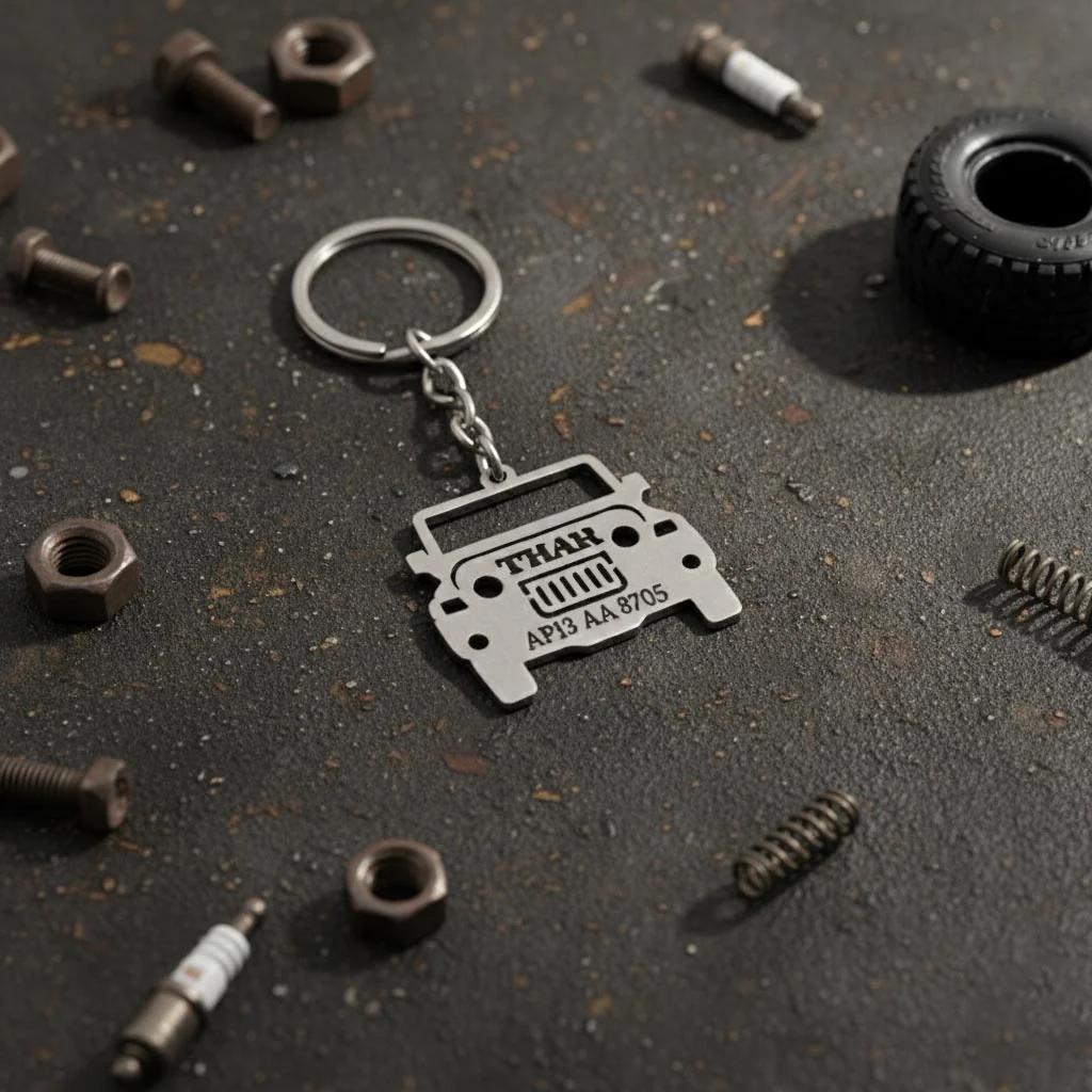 Zpics Custom Thar Keychain with Personalized Name and Unique Design