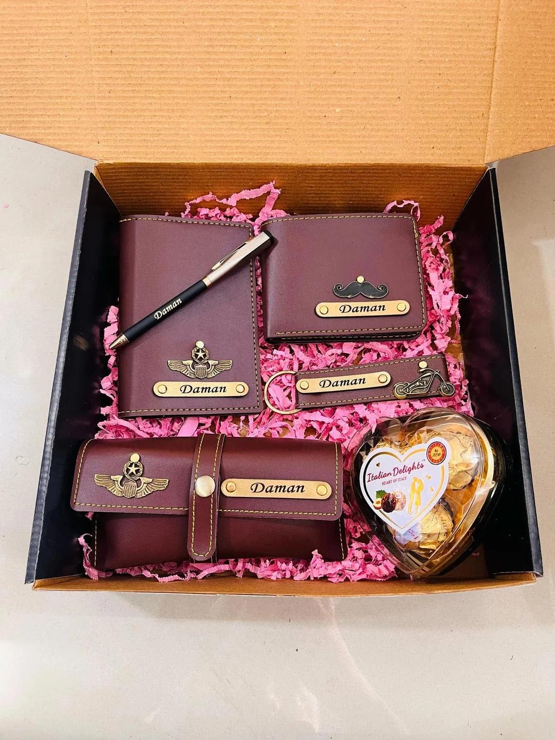 MH Decors Personalized Birthday Gift Set for Men with Custom Wallet and Pen