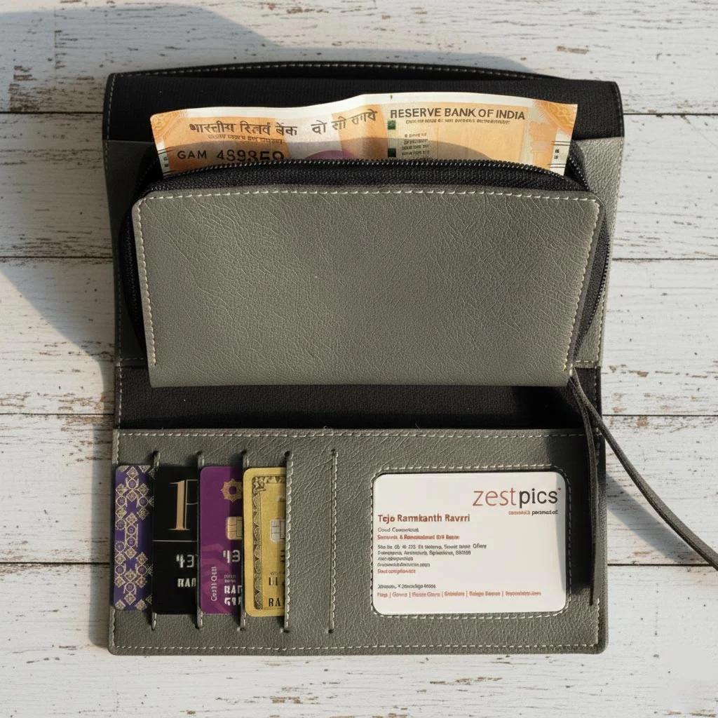 MH Decors Custom Small Wallet for Women with Name and Charm