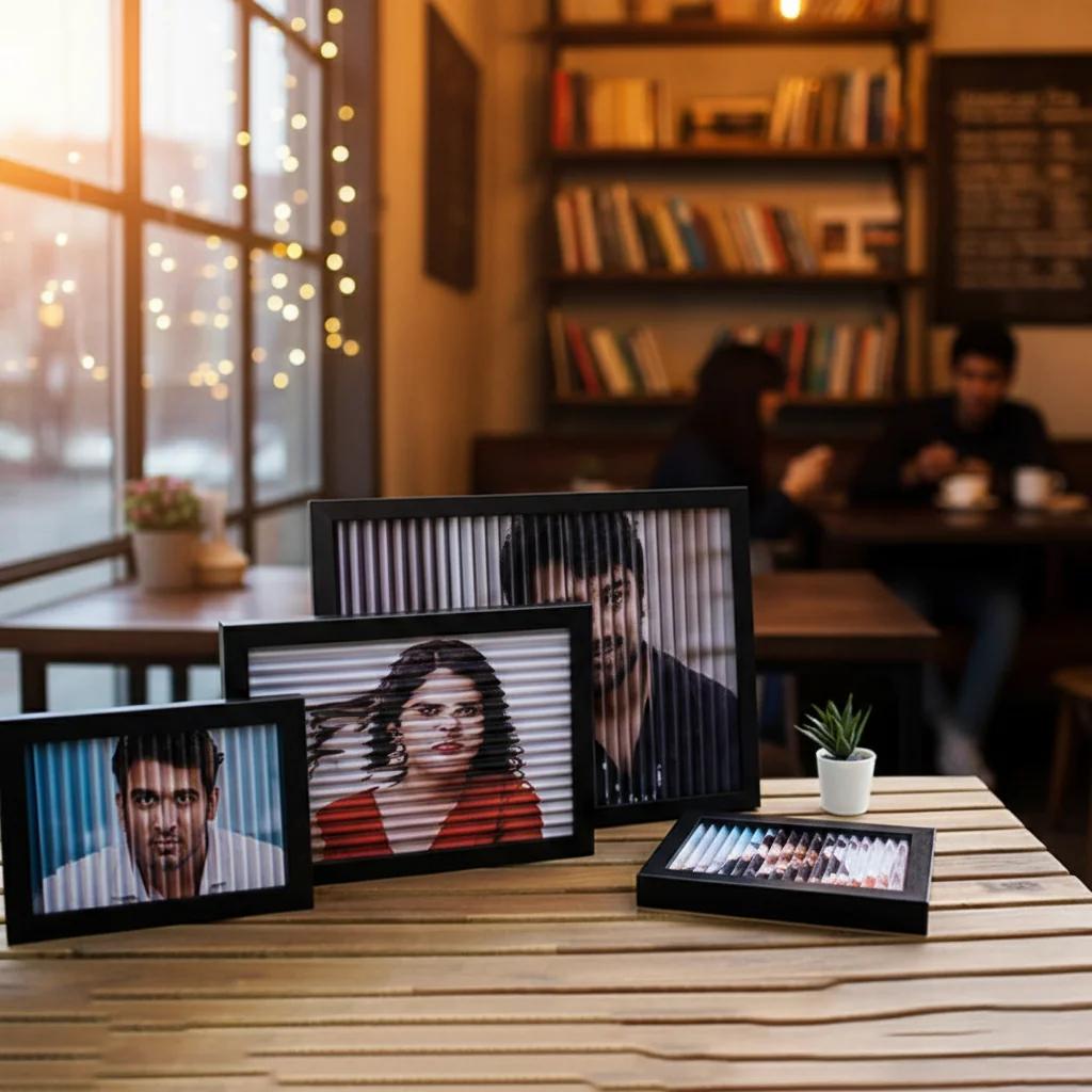 VPH Gift Store A3 Black Dual Perspective Photo Frame Illusion Large Size