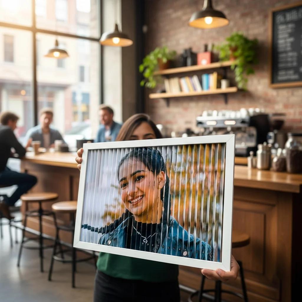 VPH Gift Store A4 White Dual View Photo Frame Illusion Unique Decorative Gift