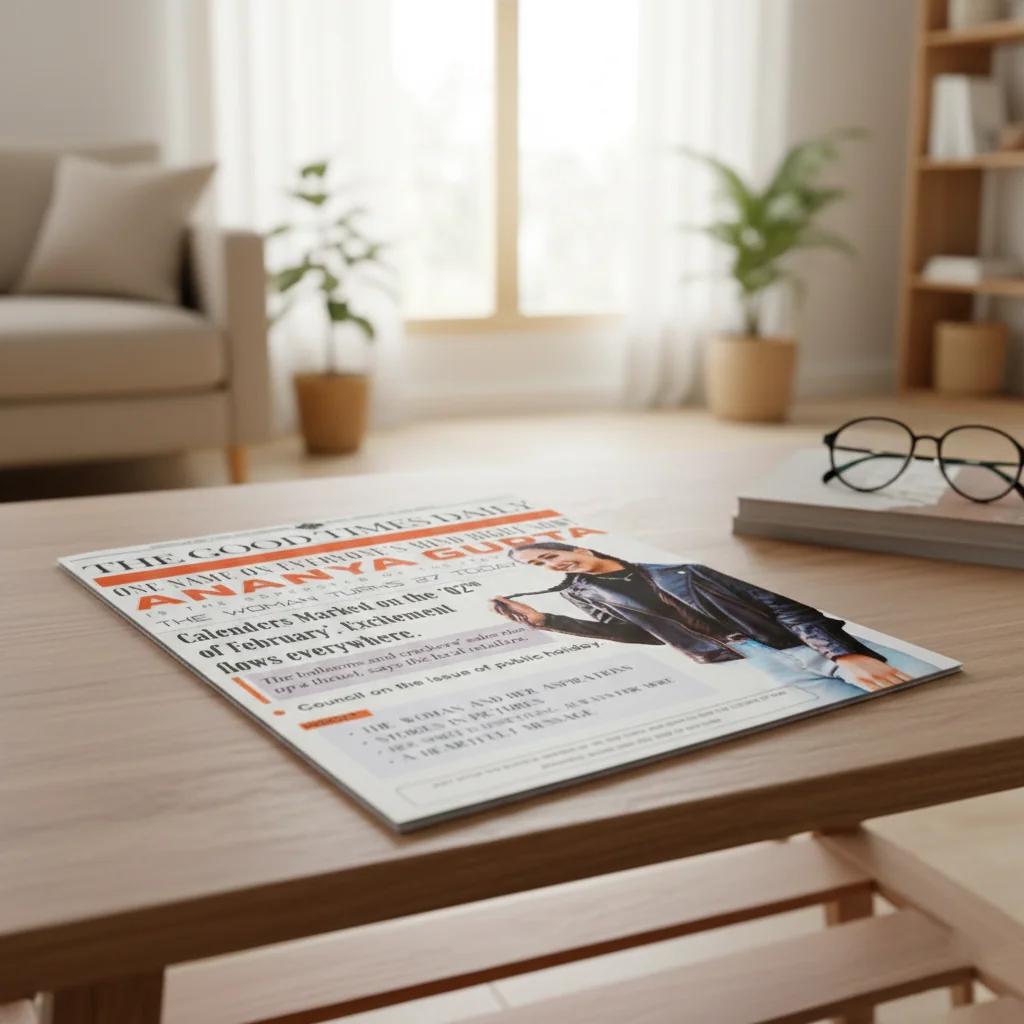 VPH Gift Store Custom Fabricated Newspaper Gift for Family or Friends 4 Pages