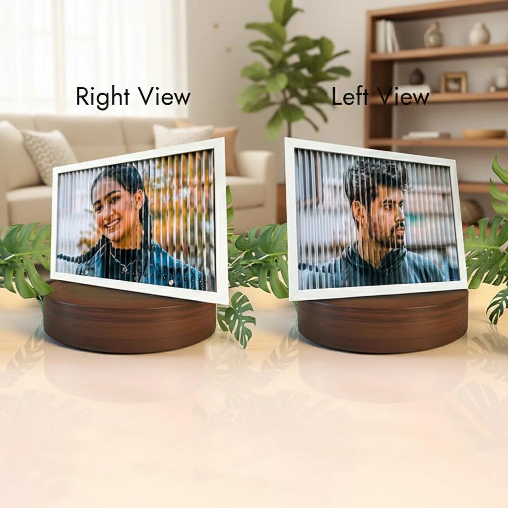 MH Decors White A4 Dual View Photo Frame Changing Display Standard Size