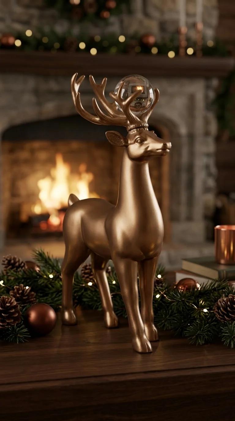 Value Gifts Bedroom Resin Deer Figurines Decorative Showpiece for Home