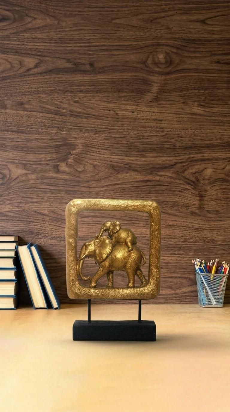 Value Gifts Elegant Antique Elephant Figurine for Home Ornament