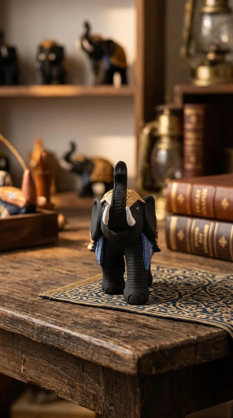 Value Gifts Decorative Indian Royal Elephant Pair Statue Small Size for Living Room