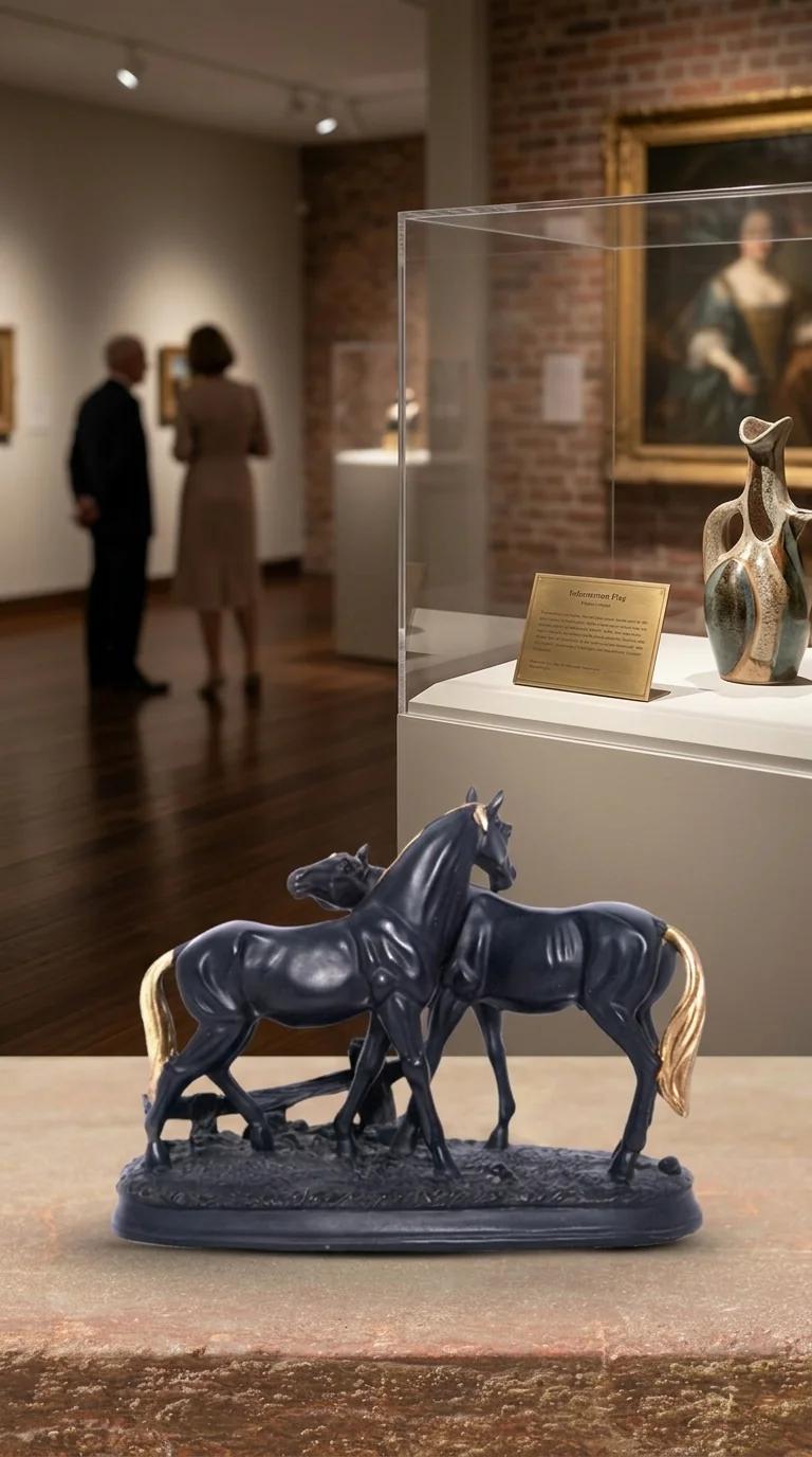 Value Gifts Elegant Horse Couple Figurine Set for Living Room Decor