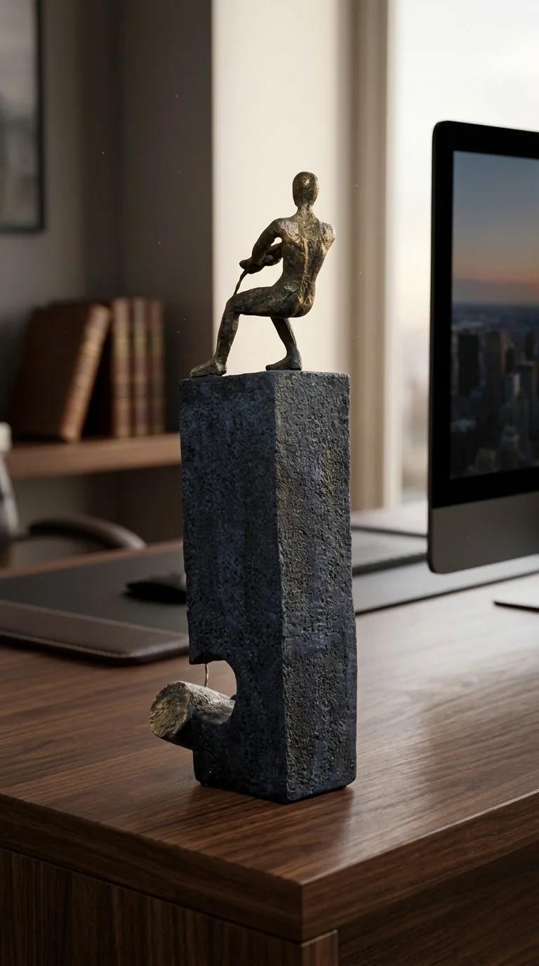 MH Decors Decorative Rock Climbing Men Figurine Motivational Statue for Tabletop