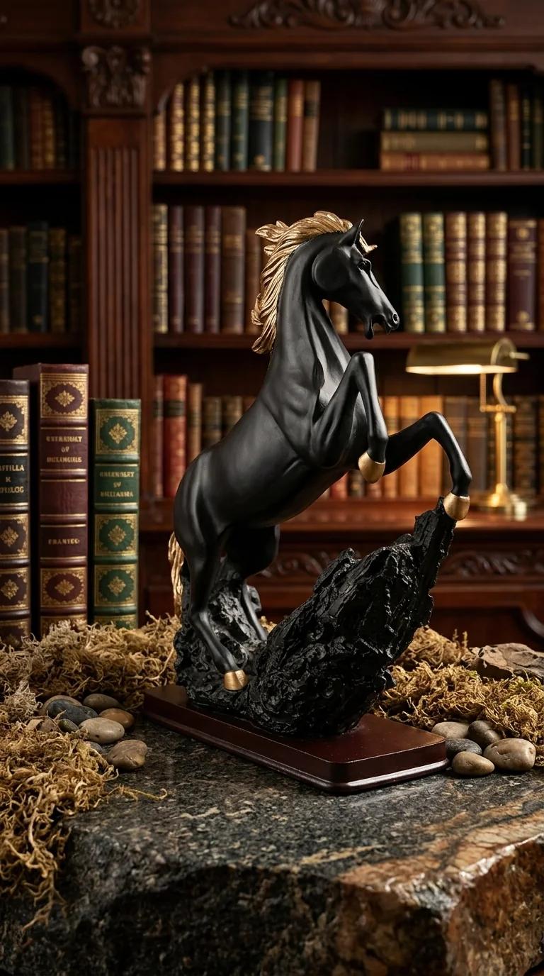MH Decors Elegant Rearing Stallion Horse Showpiece for Home Interior and Office Decor