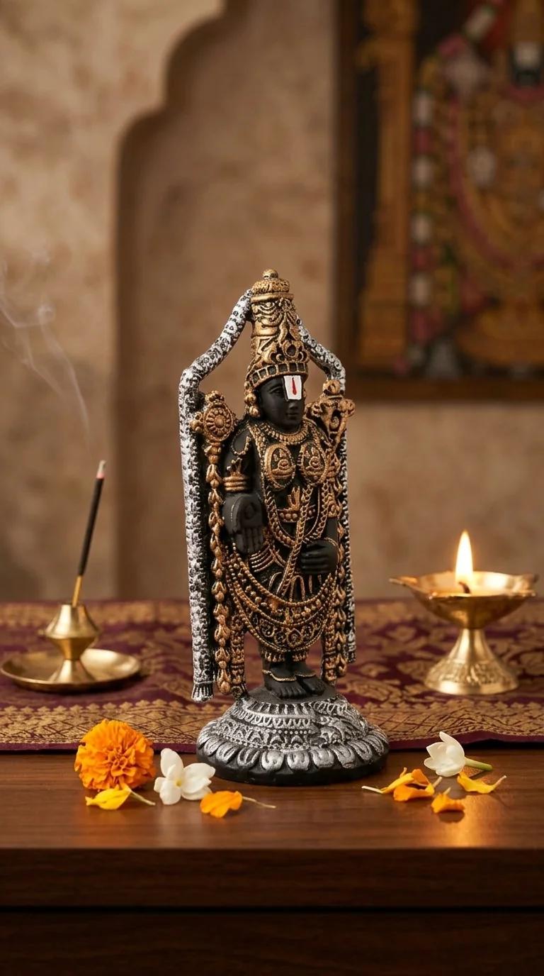 Value Gifts Elegant Balaji Murti Statue for Home Pooja and Vehicle Decor
