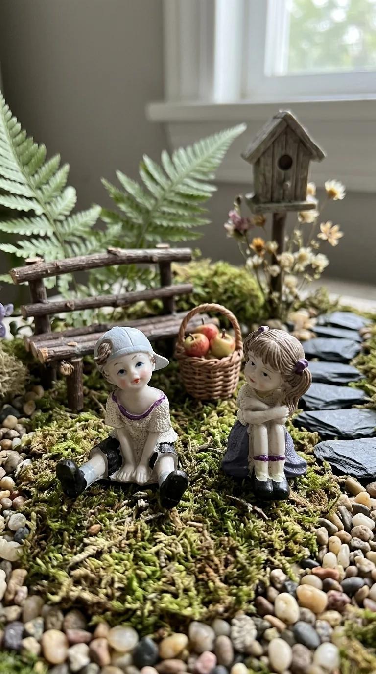 Value Gifts Handcrafted Cute Kids Figurine Set for Living Room Decoration and Gifts