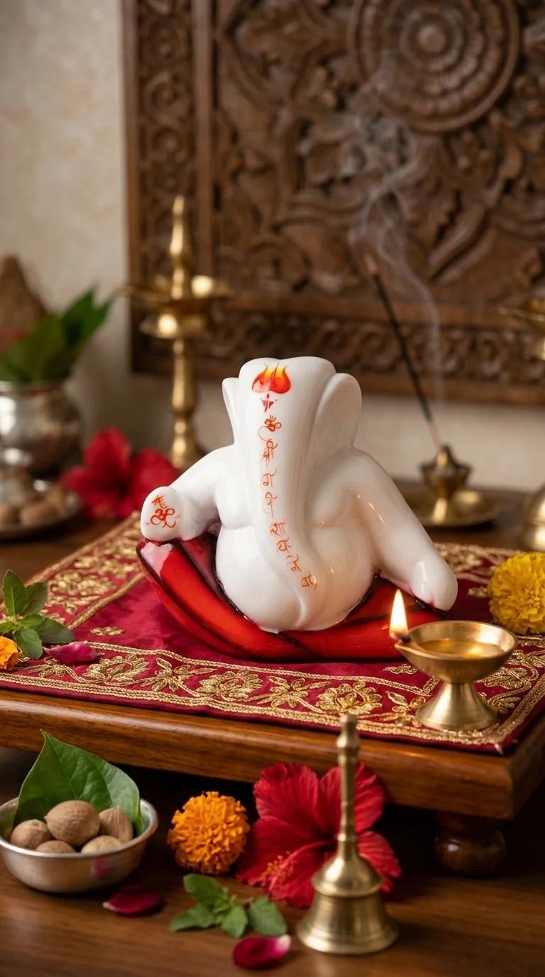 Value Gifts Premium Small Synthetic Marble Ganesha for Home and Office Decoration