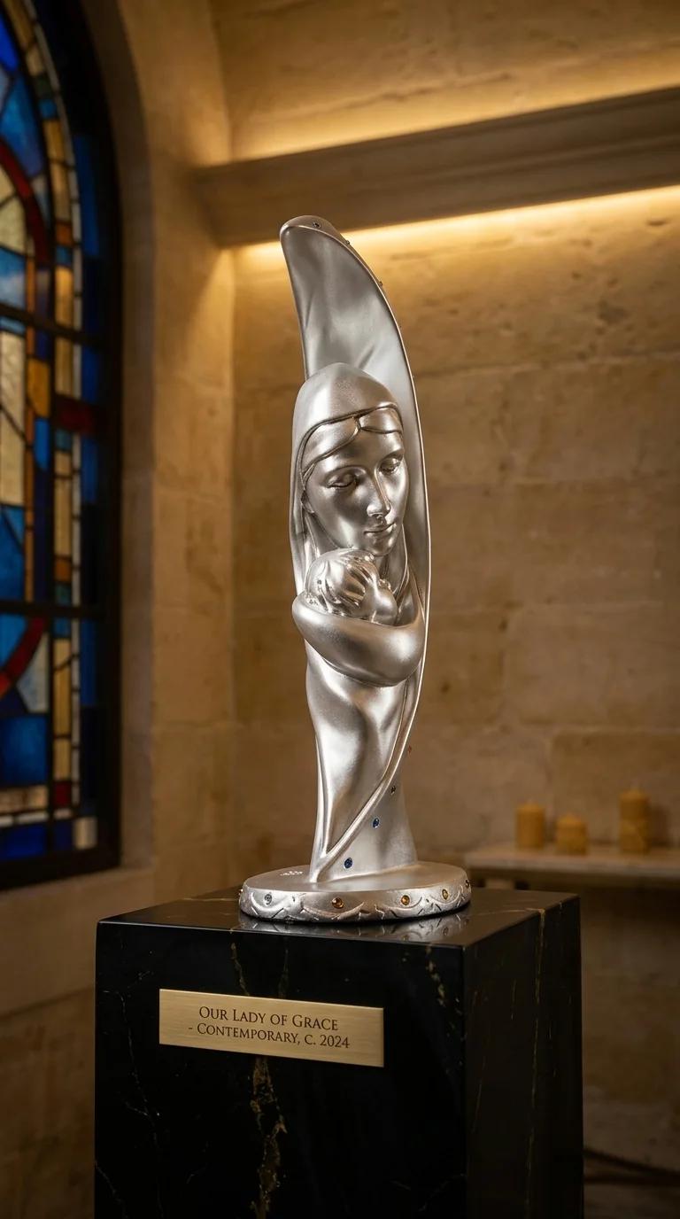 Value Gifts Elegant Mother and Child Showpiece for Home Decor and Shelf Display