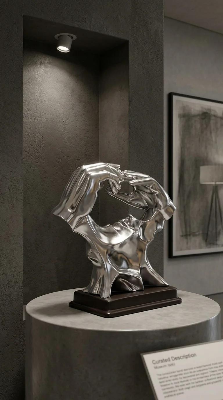 Value Gifts Premium Large Made for Each Other Hand Ring Figurine for Home and Valentine