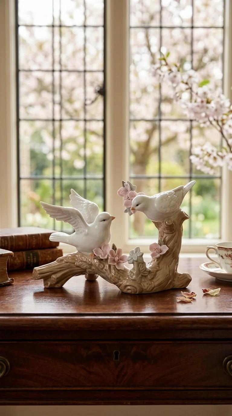 MH Decors Premium Bird Sculpture Figurine for Home, Office, and Tabletop