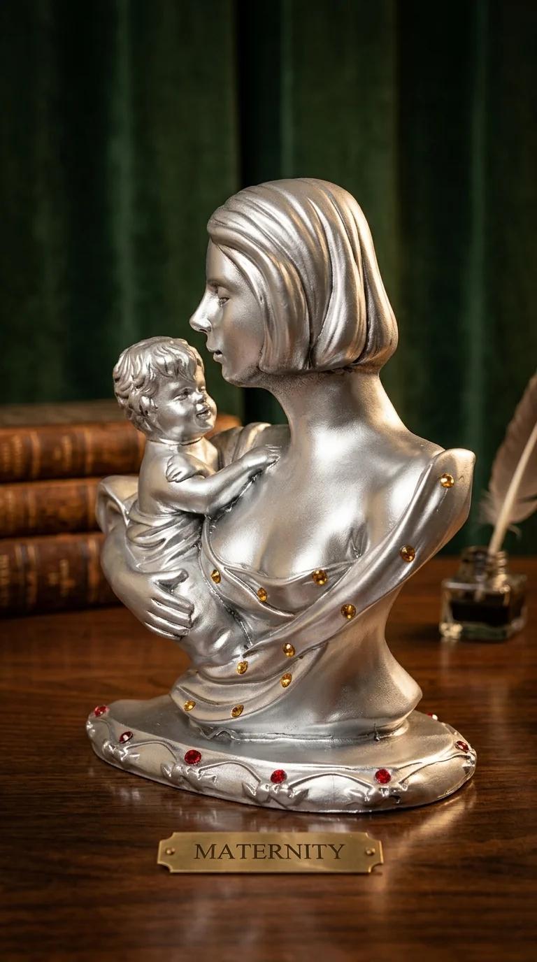 MH Decors Elegant Silver Horse Statue for Office, Living Room, and Home Decor