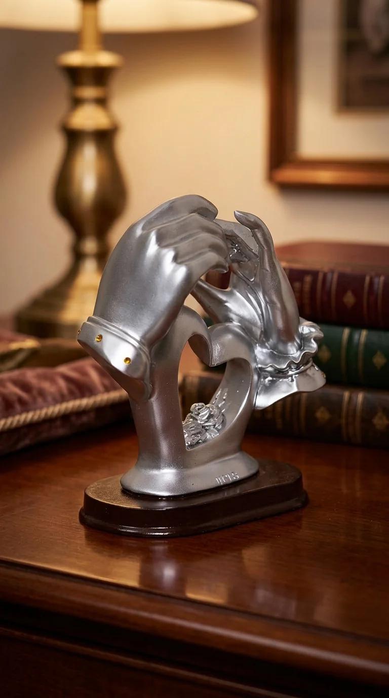 MH Decors Elegant Engagement Hands Showpiece for Office, Home, and Gift Decoration