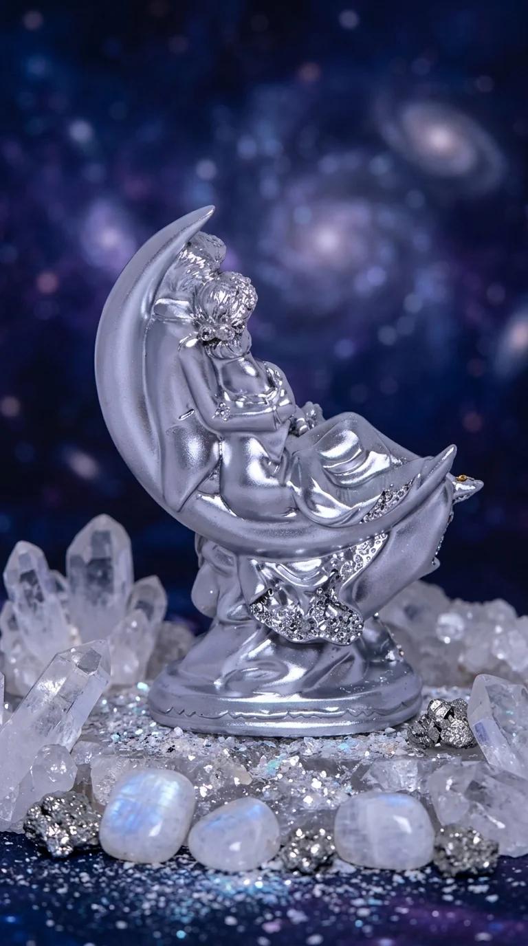 MH Decors Decorative Silver Plated Lovers Figurine for Tabletop and Living Room Display