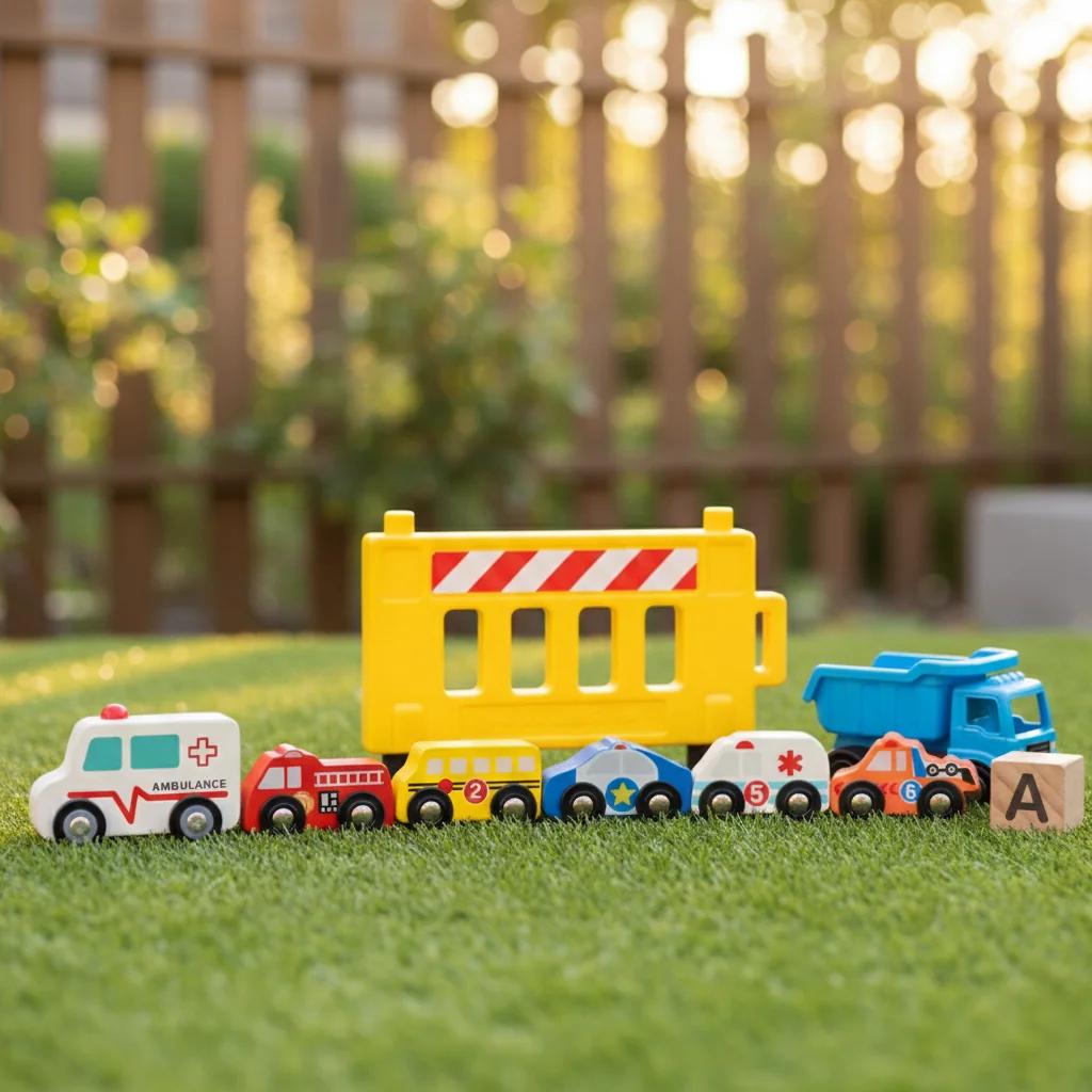 VPH Gift Store Handmade Kondapalli Wooden Car Toy Set of 6 for Children