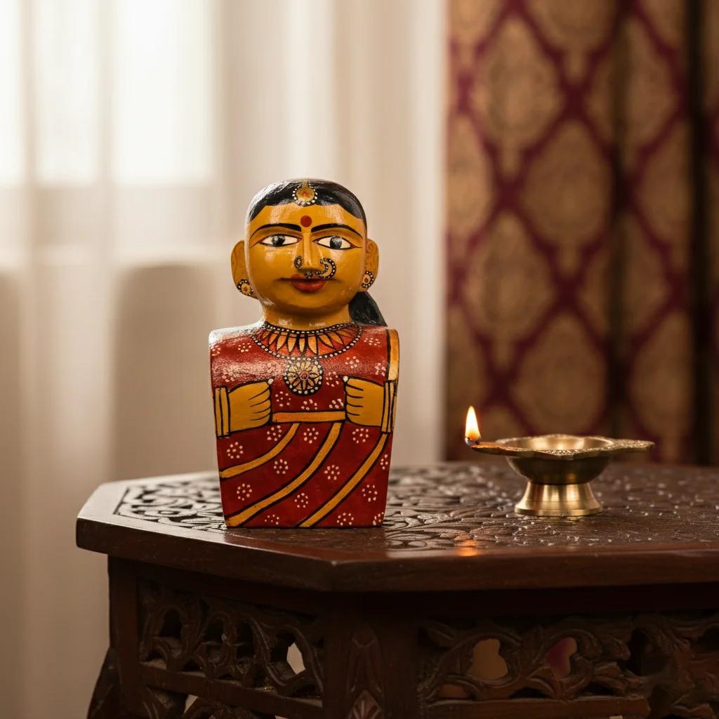 MH Decors Wooden Raja Rani Koyya Bommalu Kondapalli Handmade for Home Decoration