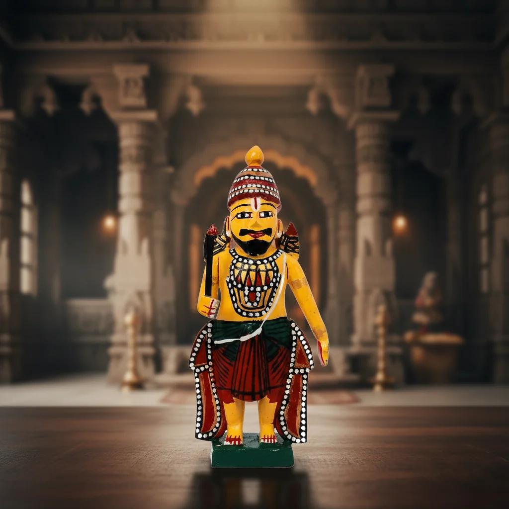 MH Decors Kondapalli Lord Vishnu Dasavatharam Wooden Figurines Set Handmade for Home