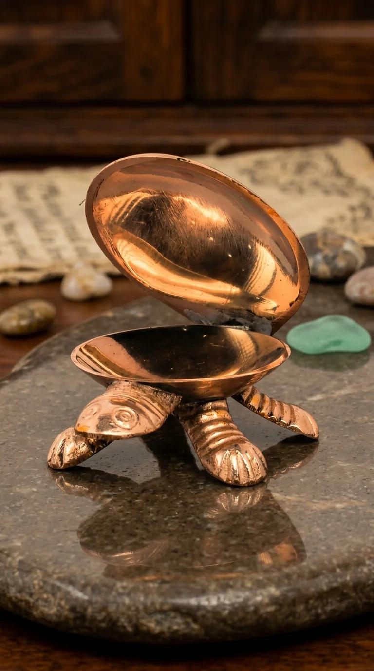 Value Gifts Handcrafted Silver Plated Turtle Jewelry Box Vintage Indian Design